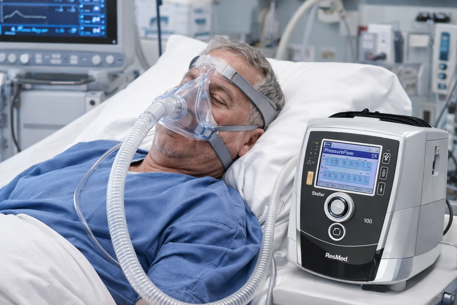 ResMed Stellar 100 BiPAP Machine on Rent in Delhi NCR | 2Hours Delivery Available - Image 2