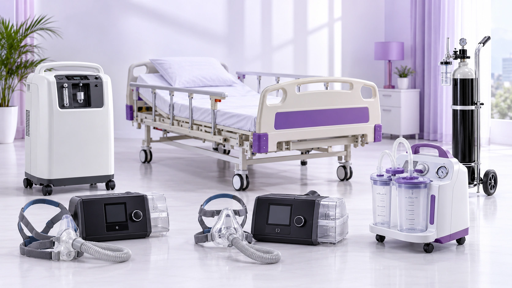 Different medical equipment available for home care rental