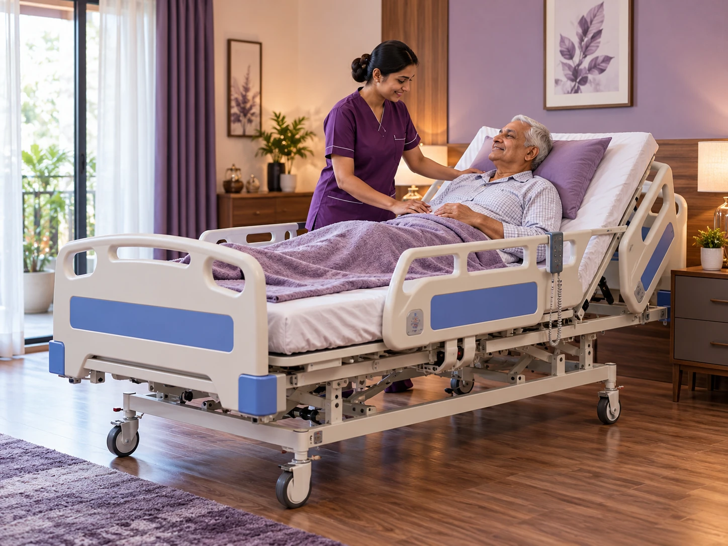 Hospital bed on rent for home patient care