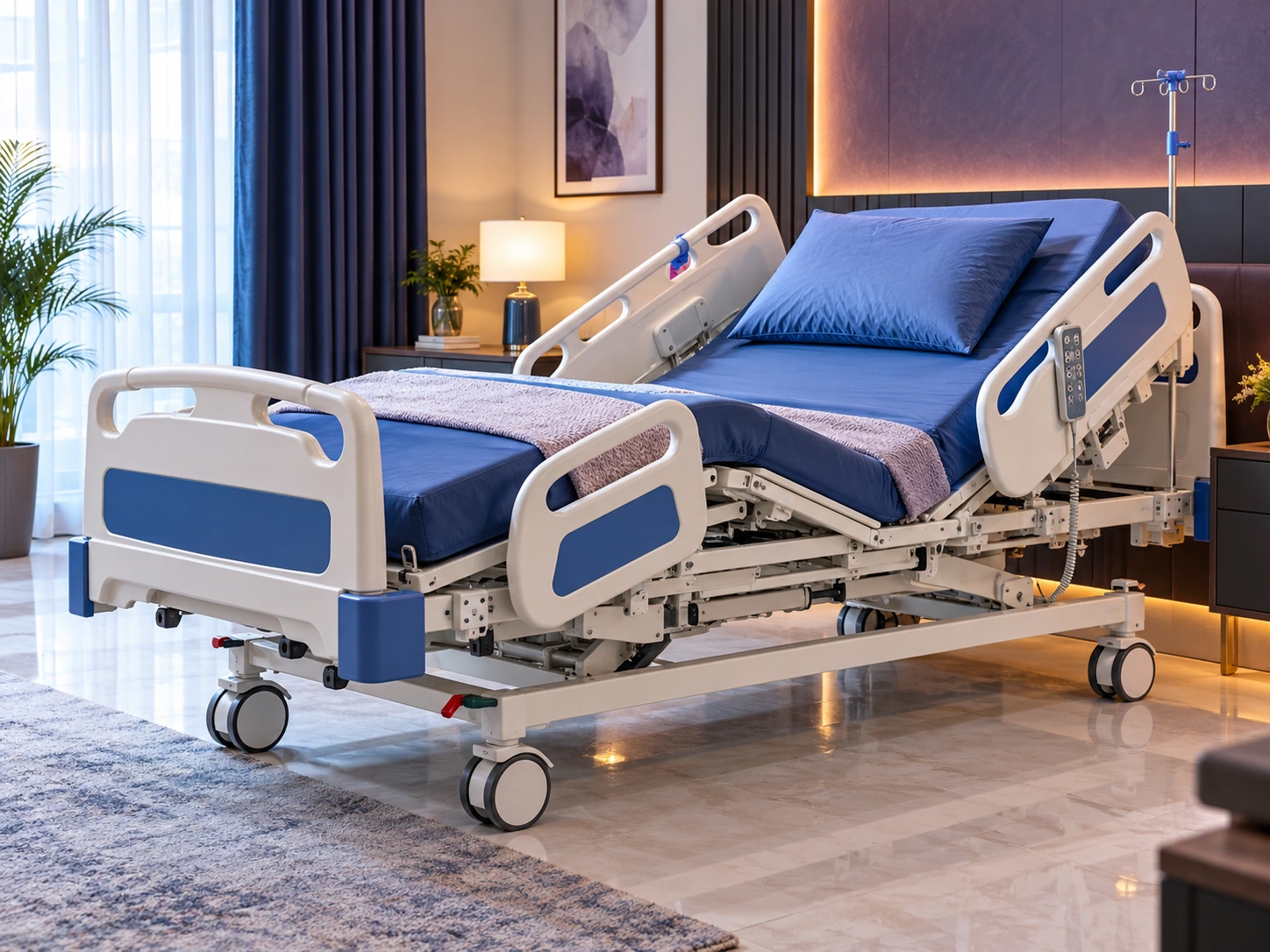Multi function hospital bed for home patient care