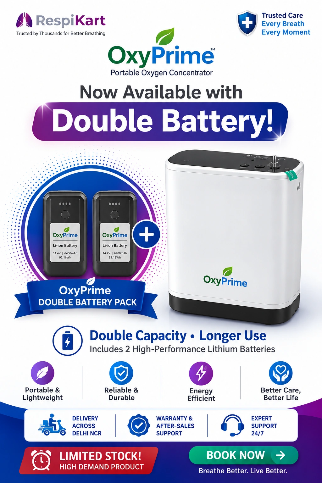 Oxyprime Portable Oxygen Concentrator
