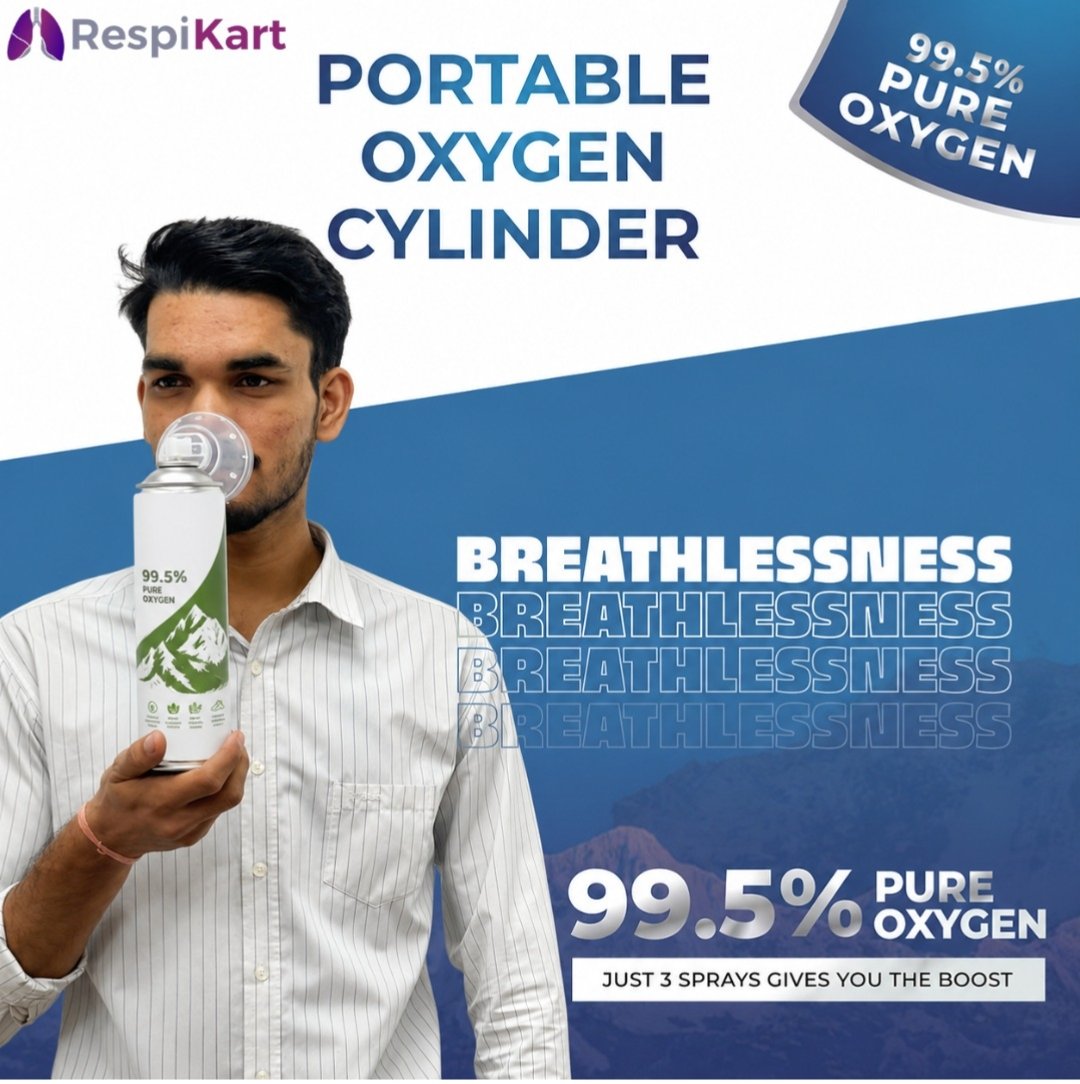 OxyPrime Portable Oxygen Can (12L, 99.5% Pure) – 280+ Puffs | Genuine Product, Delivered by Respikart