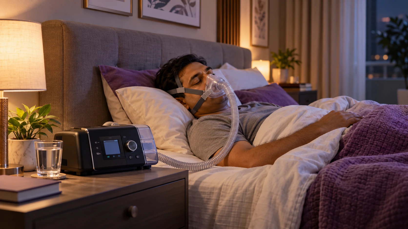Professional home respiratory care environment with BiPAP therapy