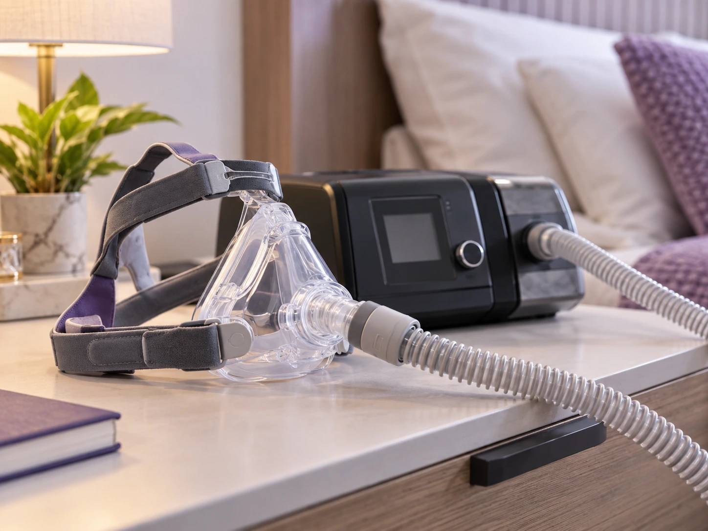 BiPAP machine bedside setup