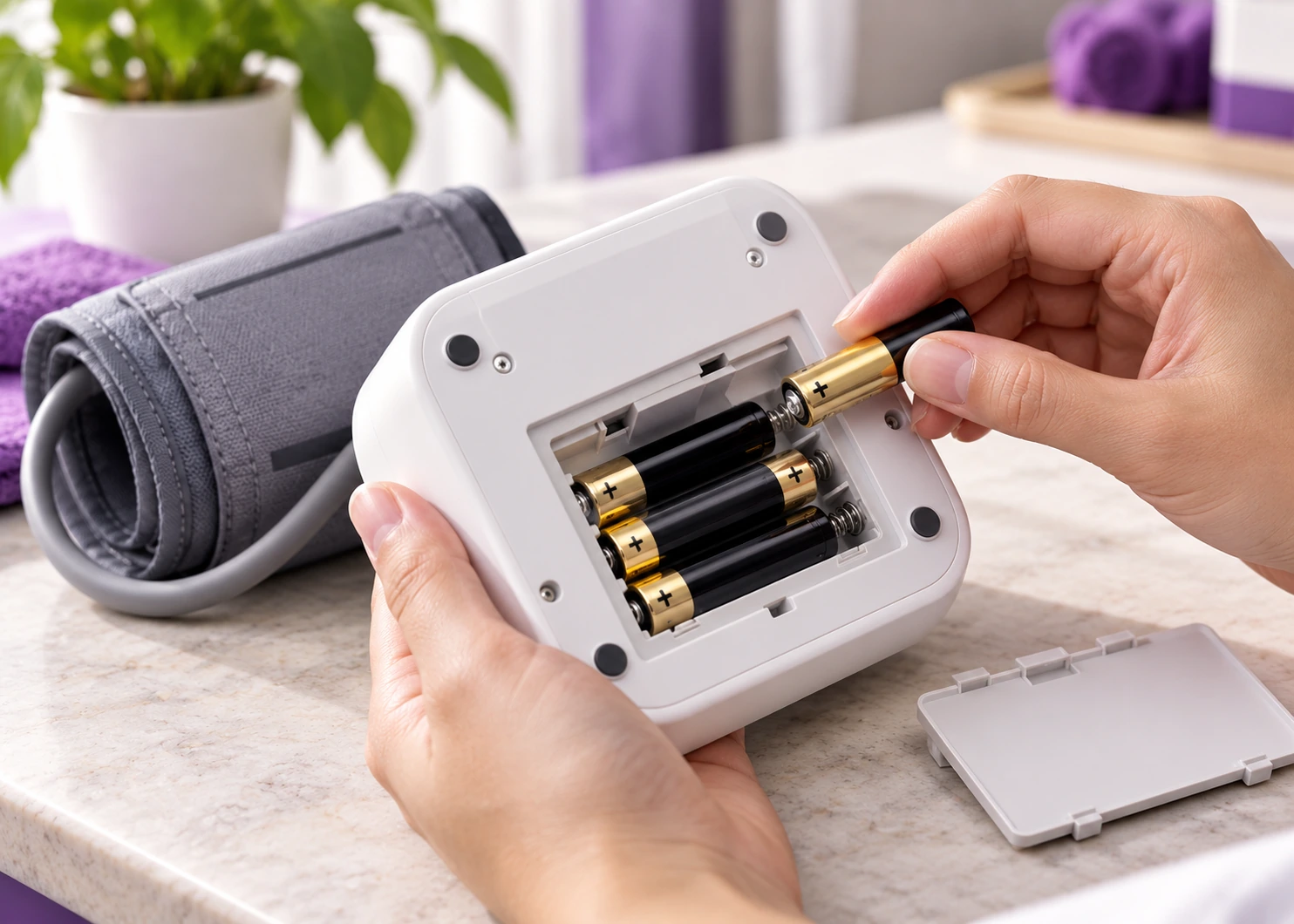 Blood pressure monitor battery replacement