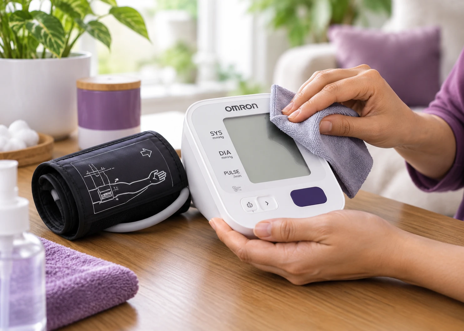 Cleaning digital blood pressure monitor
