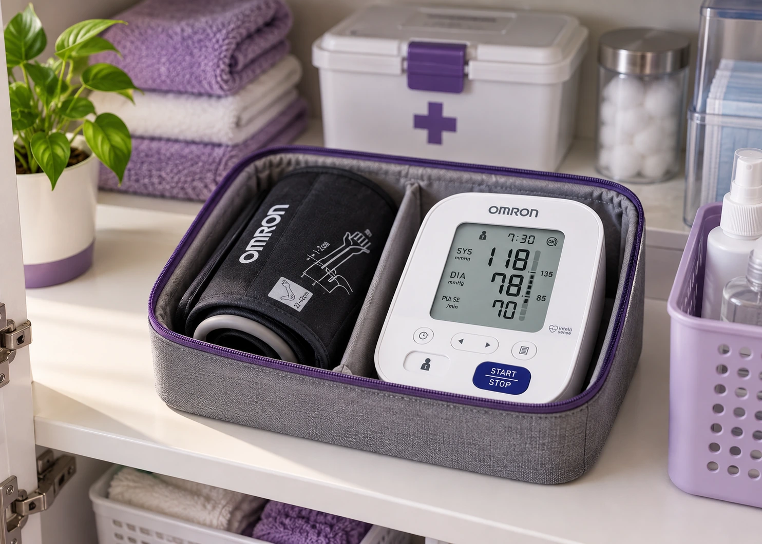 Proper storage of blood pressure monitor
