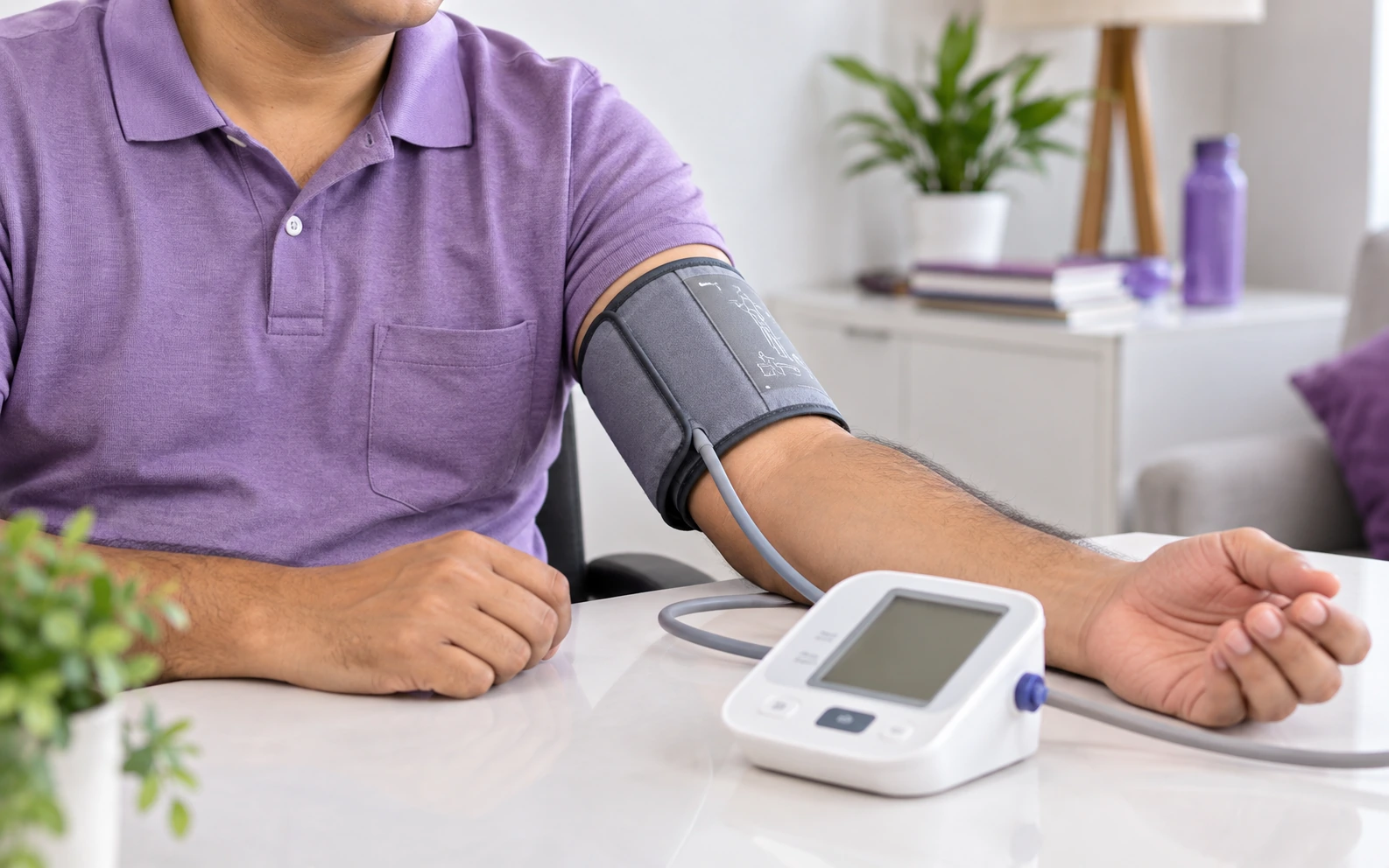 Correct upper arm blood pressure cuff position
