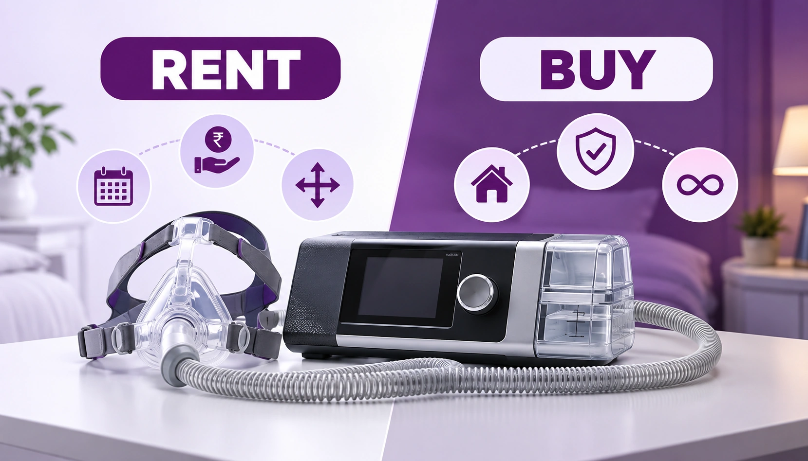 CPAP machine on rent versus buy in Delhi NCR