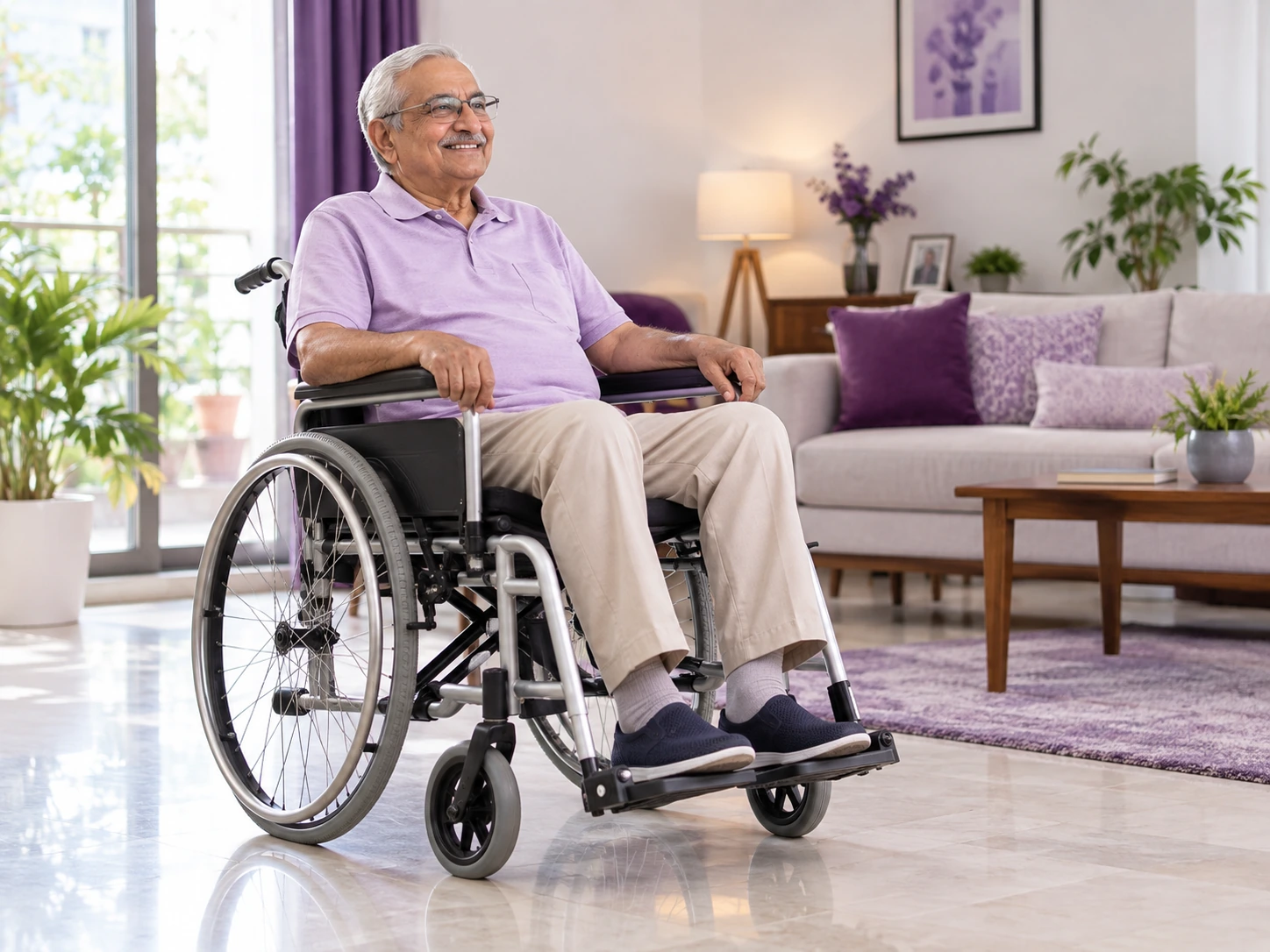 Wheelchair for elderly patient home care
