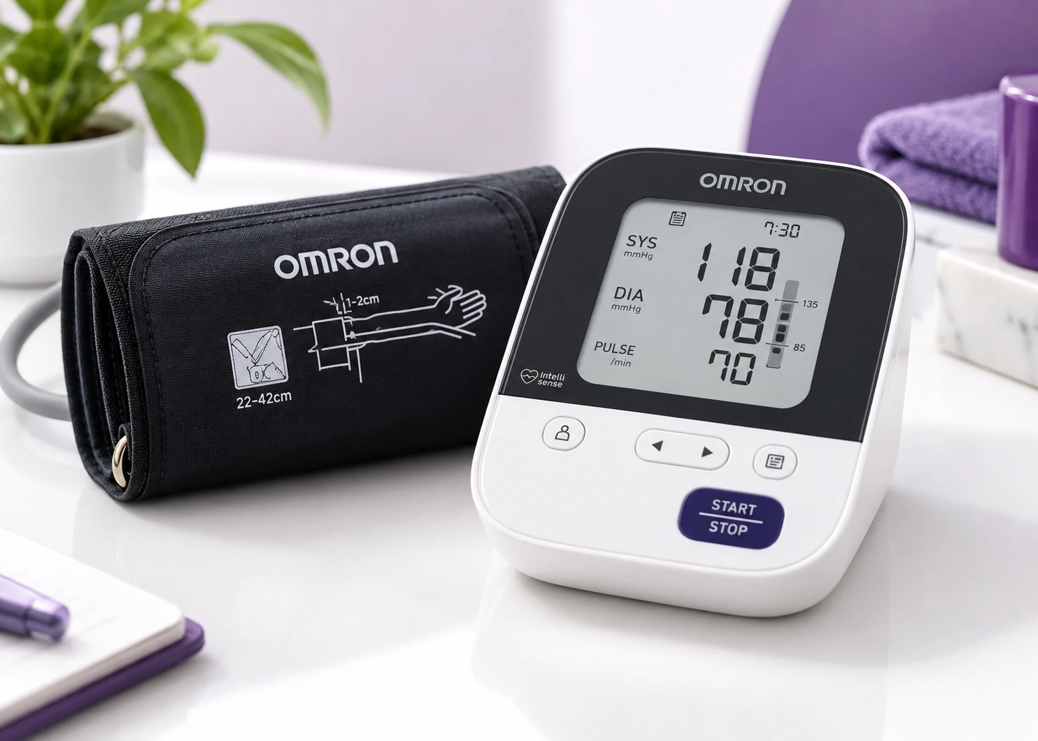 Omron HEM-7156 blood pressure monitor with cuff