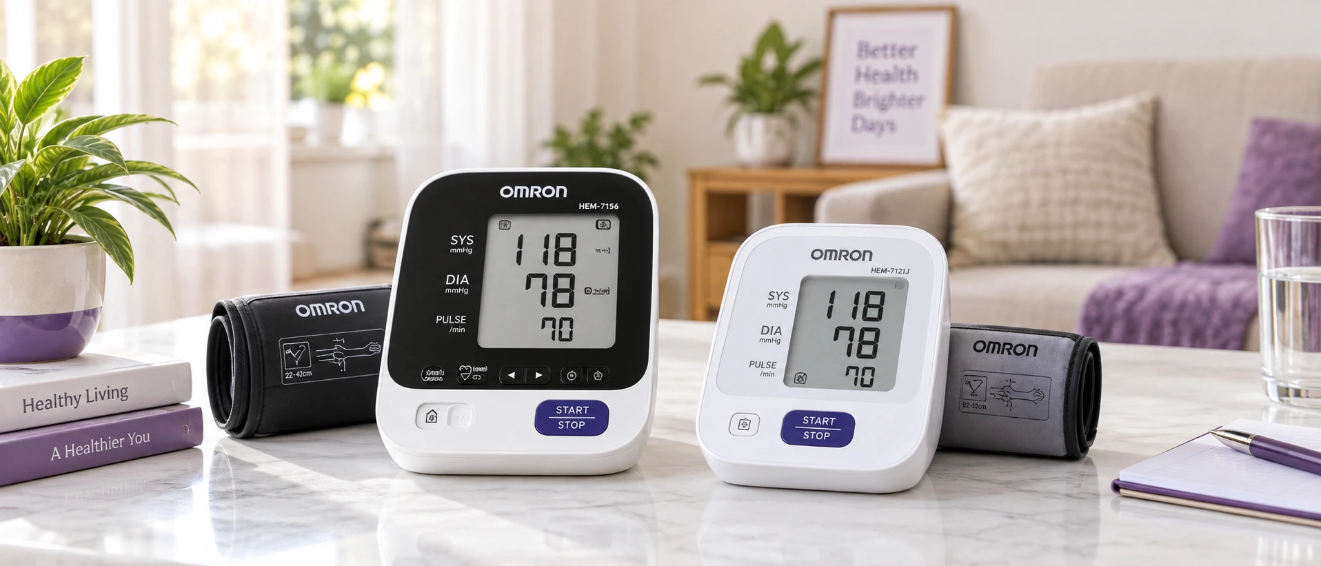Omron HEM-7156 vs HEM-7121 J blood pressure monitor comparison