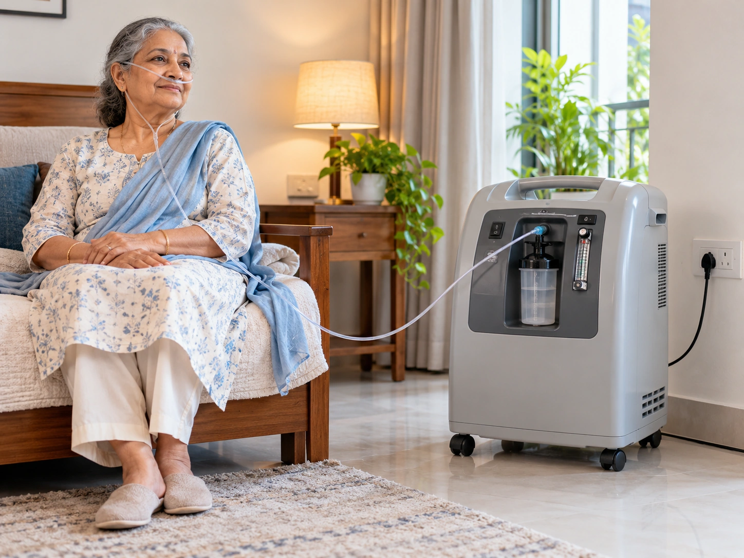 Proper home setup of an oxygen concentrator