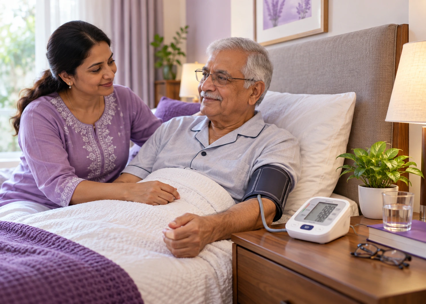 Home blood pressure monitoring setup