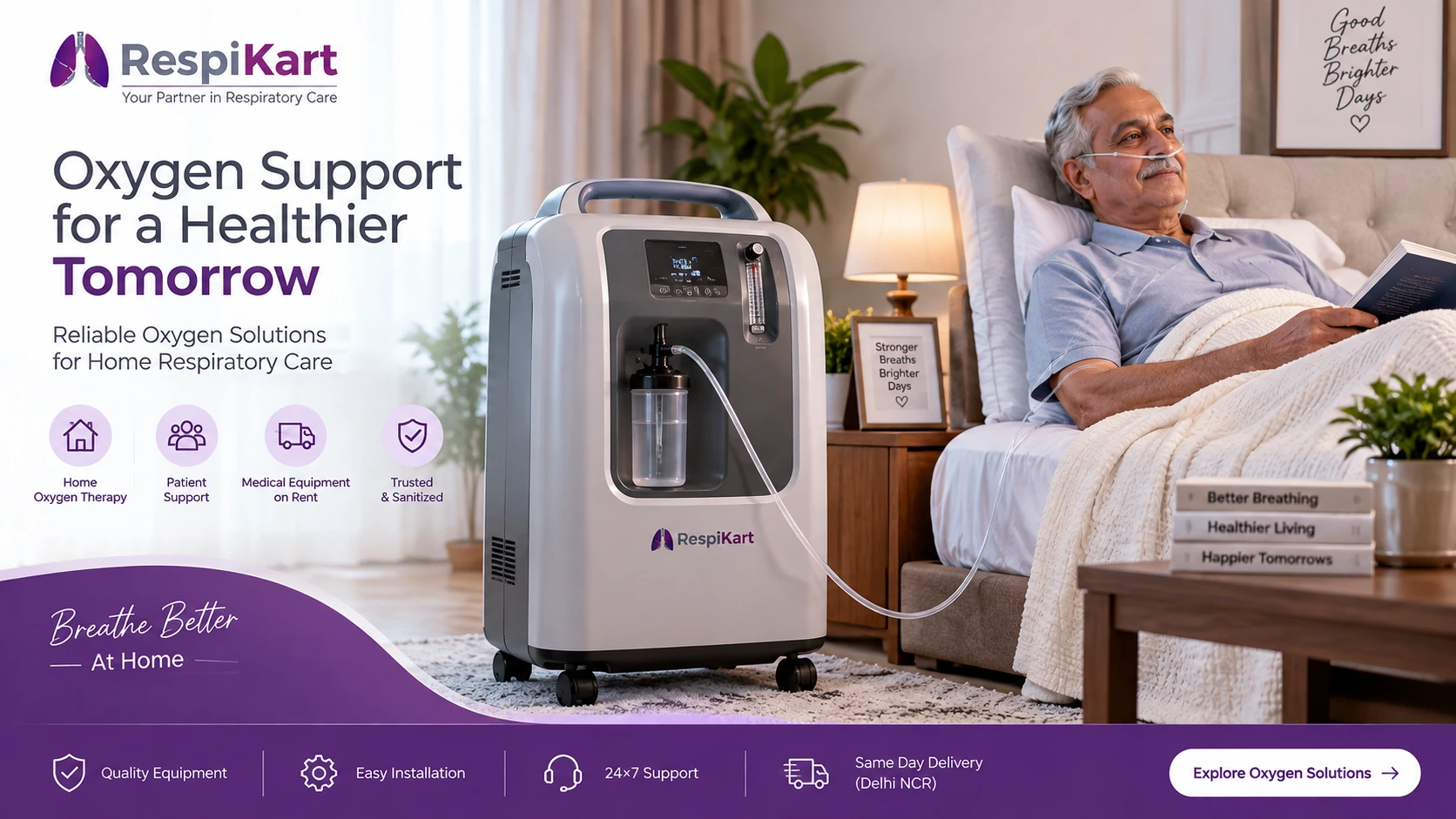 Respikart oxygen concentrator rental and home respiratory care