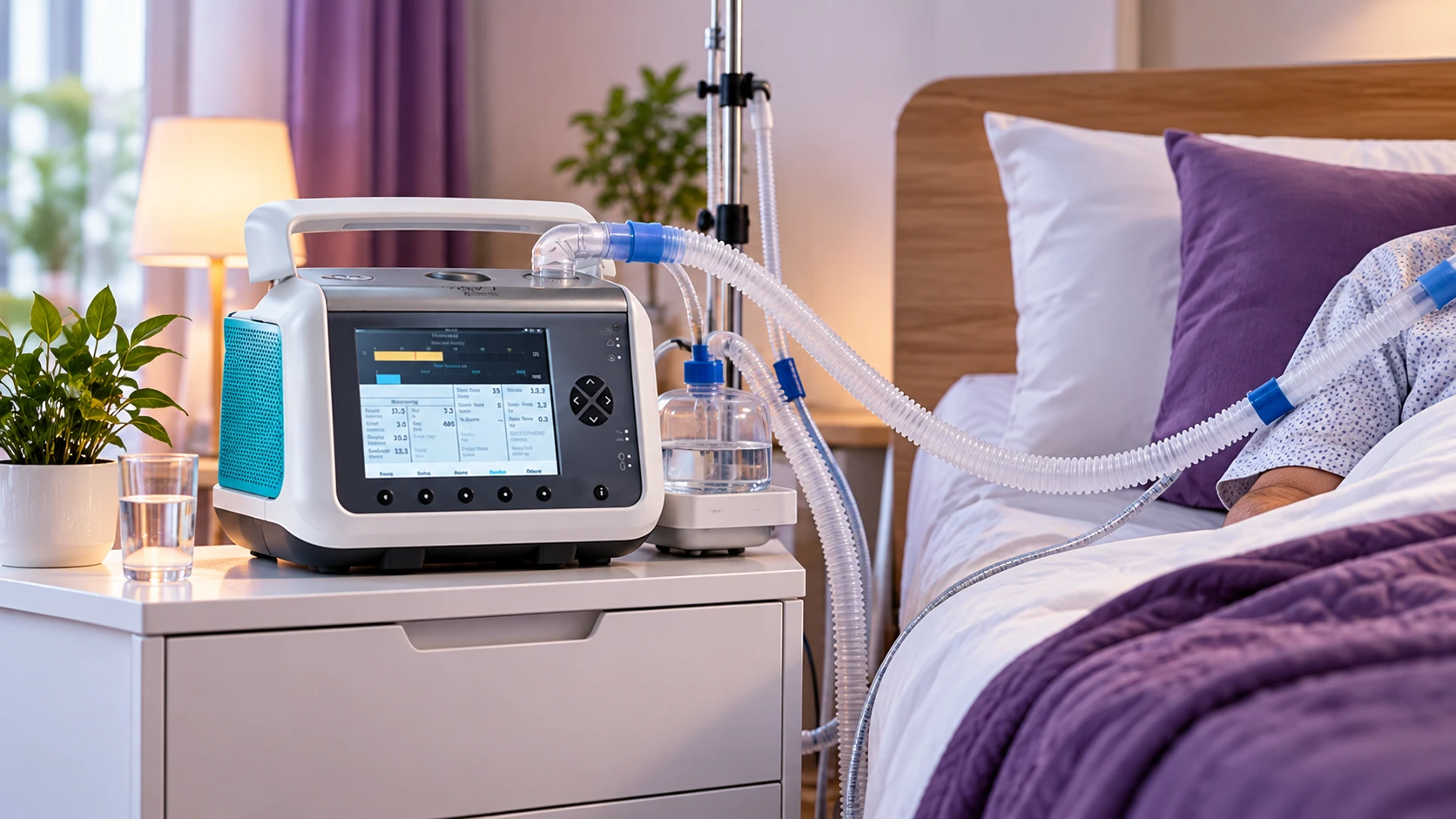 Home ventilator setup for medically supervised respiratory care