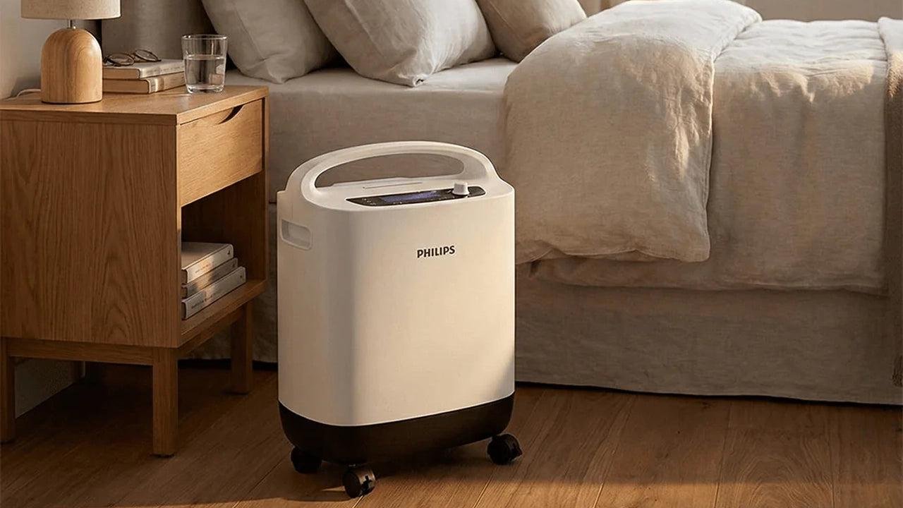 Oxygen concentrator placed in a clean homecare environment