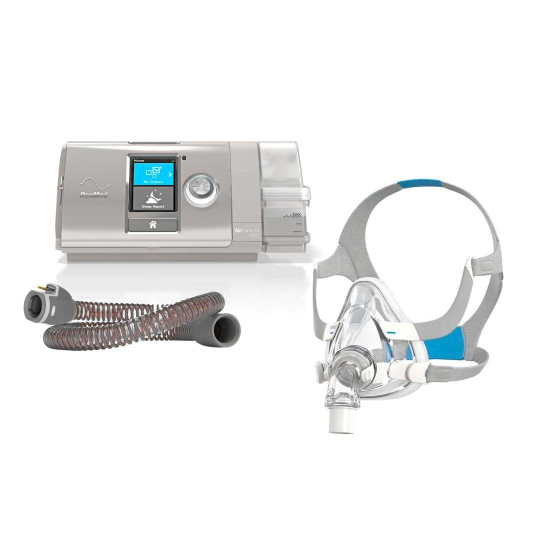 BiPAP machine and accessories for a respiratory equipment rental enquiry