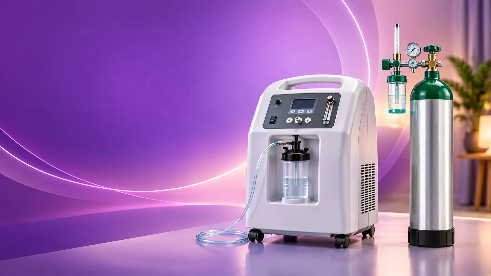 Oxygen concentrator and medical oxygen cylinder comparison