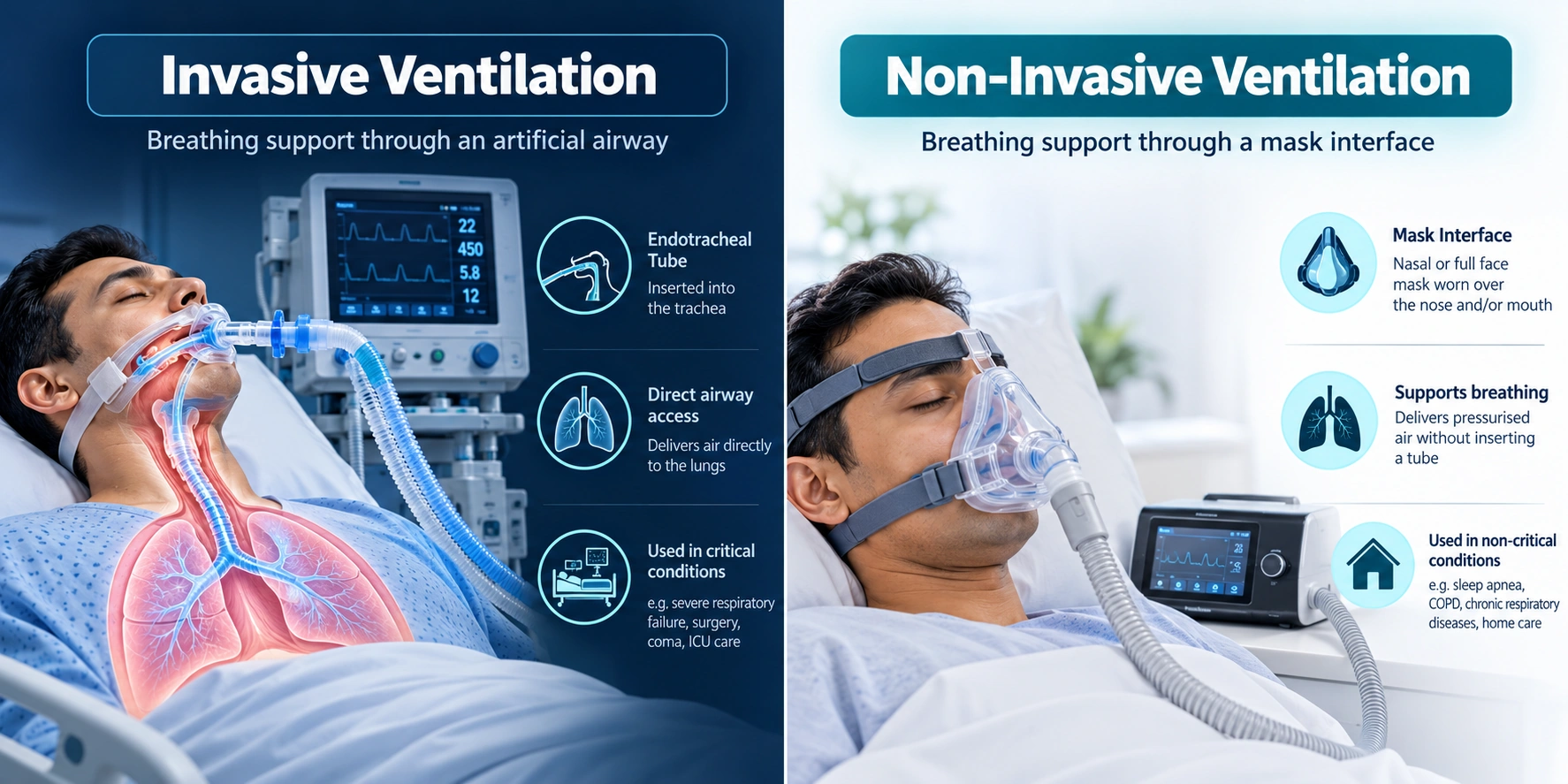 Ventilator technology and respiratory support