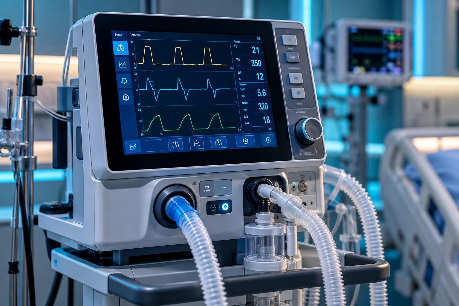 Ventilator control and monitoring