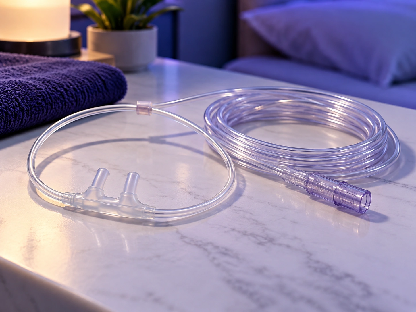 Sleep study nasal cannula placement