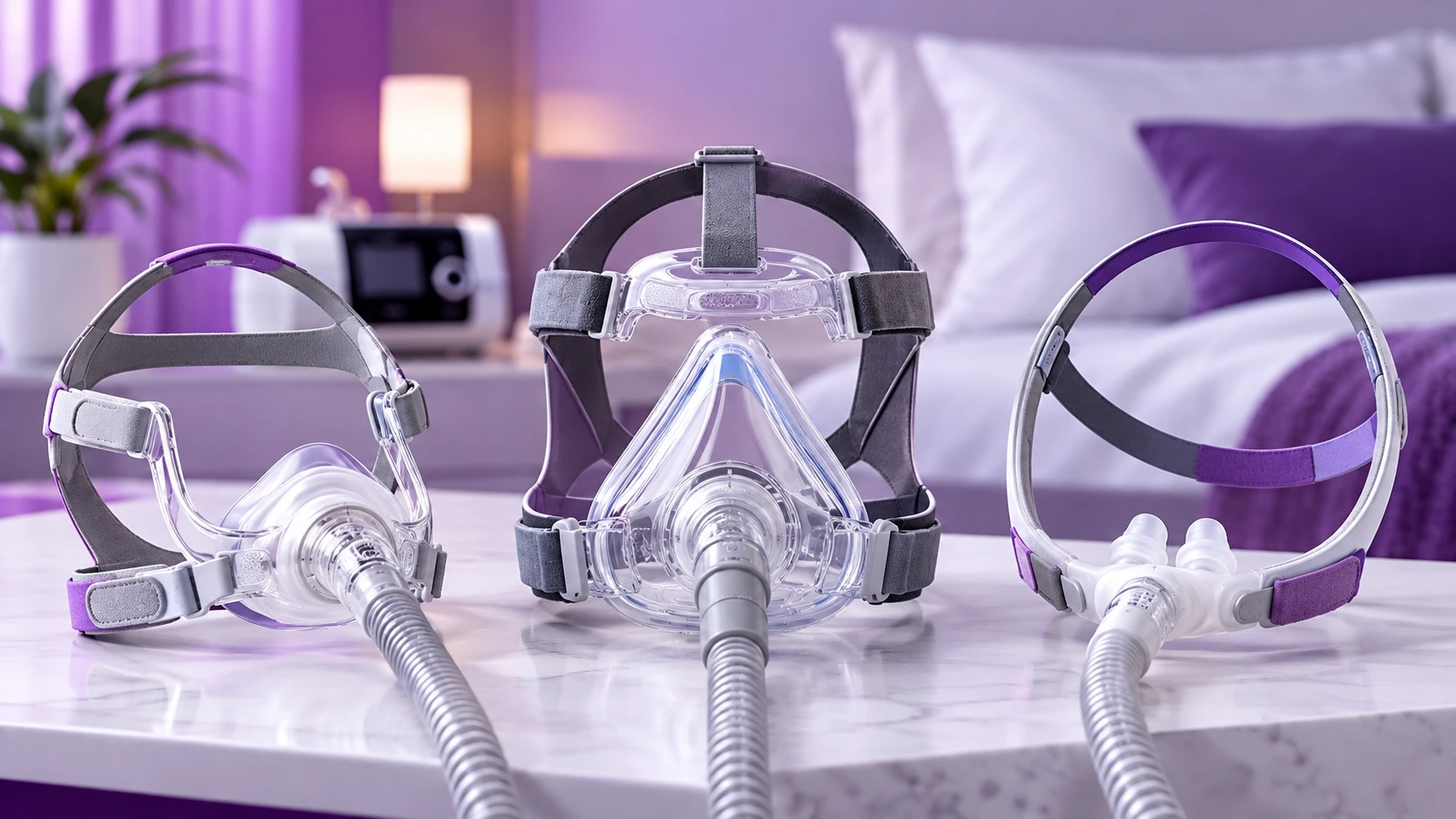 Nasal BiPAP mask with a shaped cushion that seals around the nose