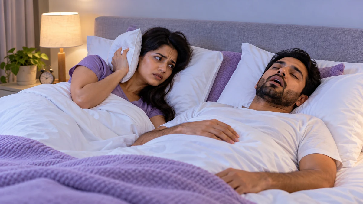 Partner noticing possible snoring and disturbed breathing during sleep